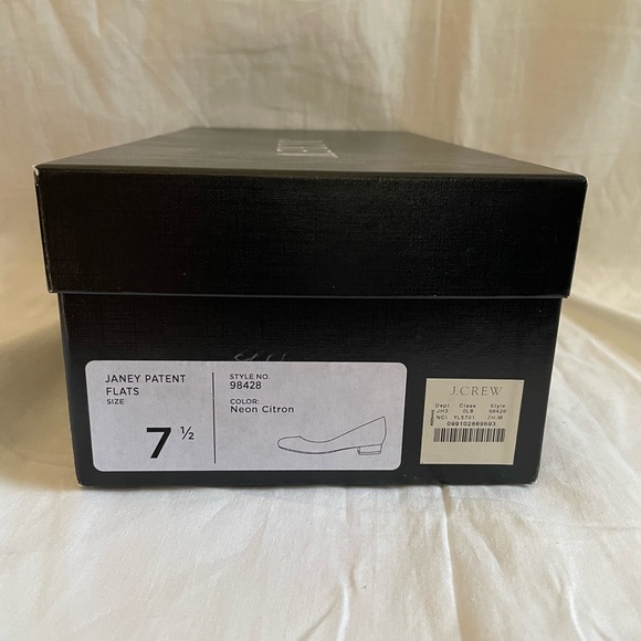 Neon Orange Patent J Crew block heel flats - Picture 2 of 6